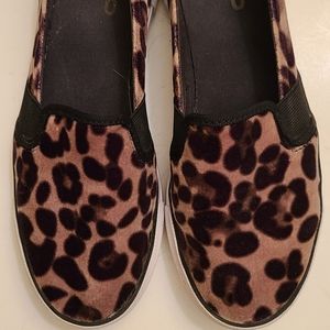 Mix No. 6 Velour Animal Print Slip On Shoes